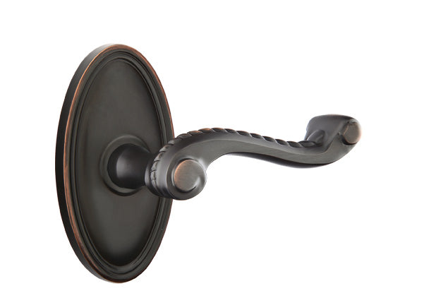 Emtek Rope Lever Oil Rubbed Bronze-Oval Rosette
