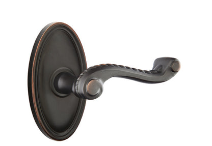 Emtek Rope Lever Oil Rubbed Bronze-Oval Rosette