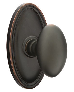 Emtek Egg Interior Mortise Knob with Oval Rosette