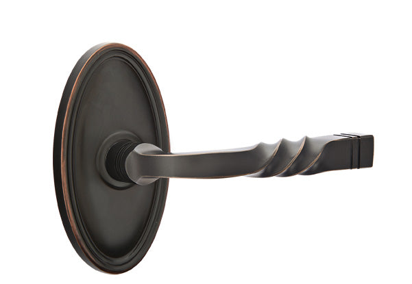 Emtek Santa Fe Lever Oil Rubbed Bronze-Oval Rosette