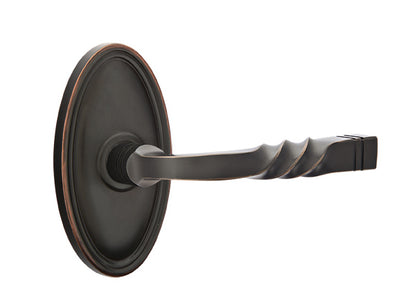 Emtek Santa Fe Lever Oil Rubbed Bronze-Oval Rosette