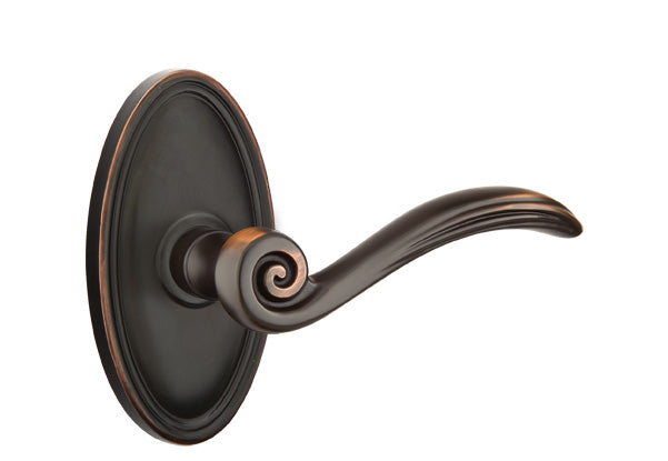 Emtek Elan Lever Oil Rubbed Bronze-Oval Rosette