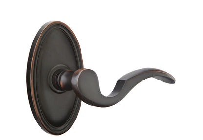 Emtek Cortina Lever Oil Rubbed Bronze-Oval Rosette