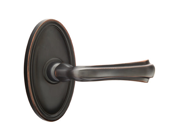 Emtek Wembley Lever with Oval Rosette in Oil Rubbed Bronze