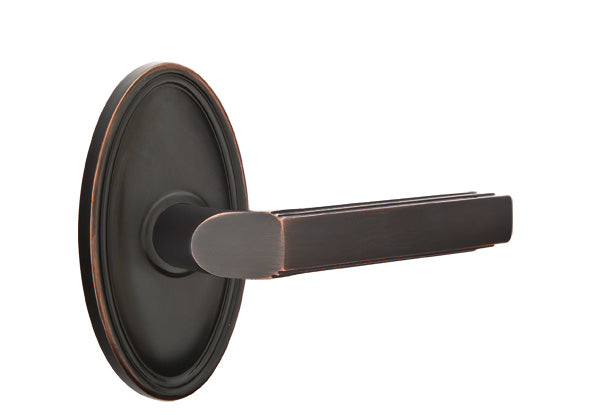 Emtek Milano Lever Oil Rubbed Bronze-Oval Rosette