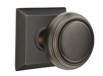 Emtek Norwich Knob With Quincy Rosette - Oil Rubbed Bronze