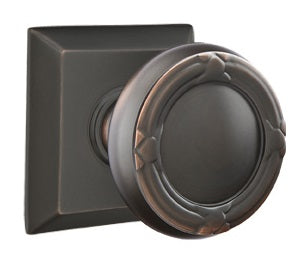 Emtek Ribbon and Reed Knob - Quincy Rosette