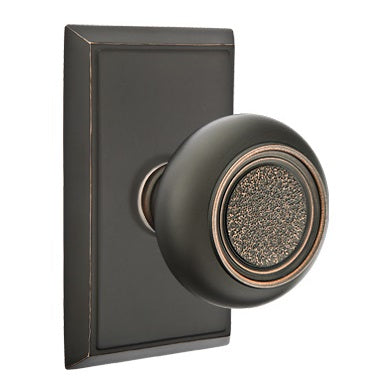 Emtek Belmont Knob Oil Rubbed Bronze Rectangular Rosette