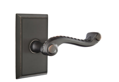 Emtek Rope Lever Oil Rubbed Bronze-Rectangular Rosette