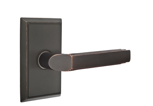 Emtek Milano Lever - Rectangular Rosette - Oil Rubbed Bronze