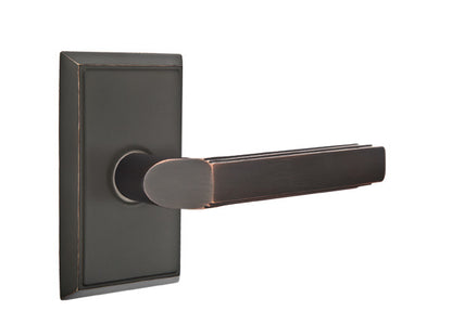 Emtek Milano Lever - Rectangular Rosette - Oil Rubbed Bronze