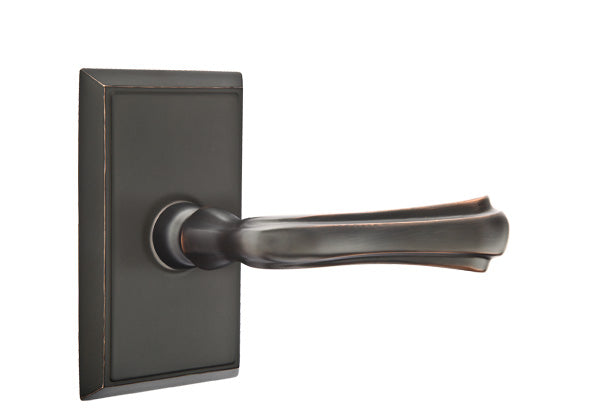 Emtek Wembley Lever with Rectangular Rosette in Oil Rubbed Bronze