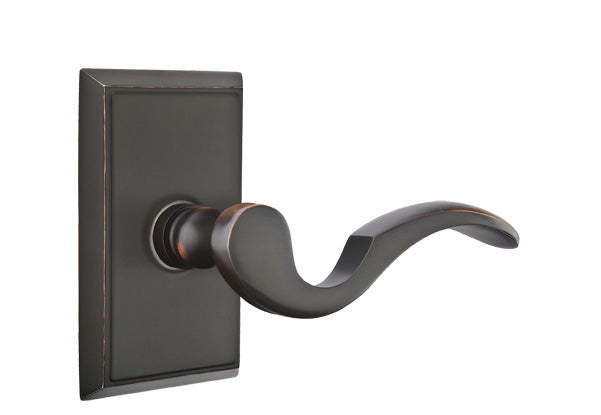 Emtek Cortina Lever Oil Rubbed Bronze-Rectangular Rosette