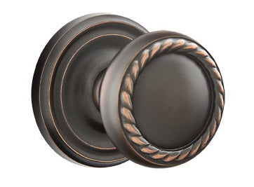 Emtek Rope Knob - Shown with Regular Rosette