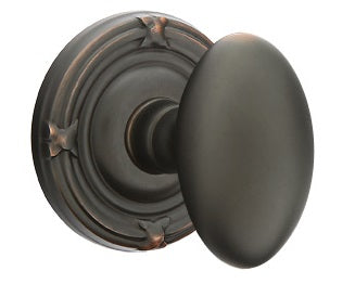 Emtek Egg Knob - Ribbon and Reed Rosette