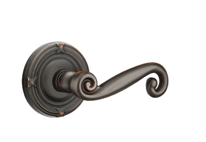Emtek Rustic Lever Oil Rubbed Bronze-Ribbon and Reed Rosette