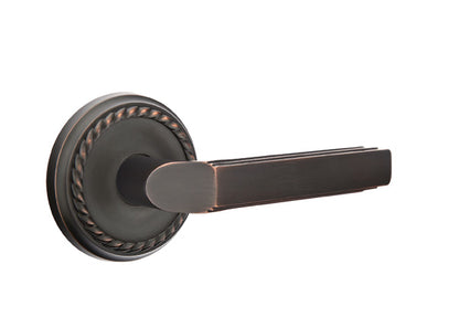 Emtek Milano Lever Oil Rubbed Bronze-Rope Rosette
