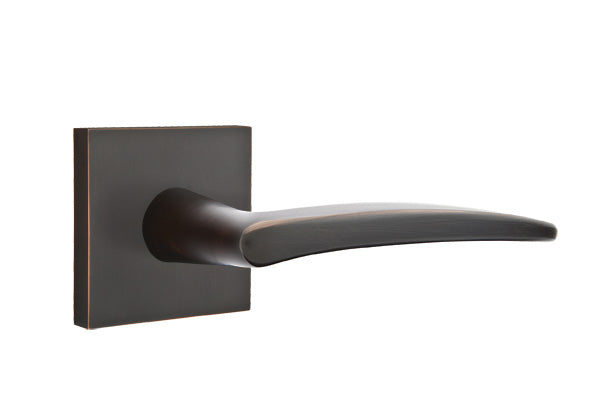 Emtek Poseidon Lever Oil Rubbed Bronze-Square Rosette