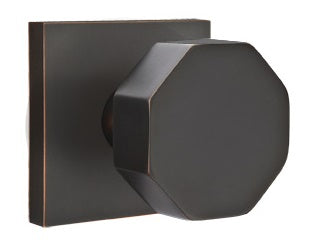 Emtek Octagon Modern Door Knob with Square Rosette
