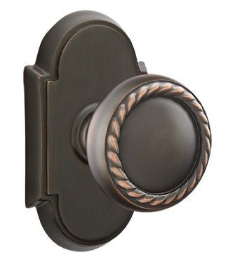 Emtek Rope Knob - Shown with #8 Rosette