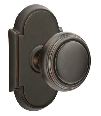 EEmtek Norwich Knob With #8 Rosette - Oli Rubbed Bronze