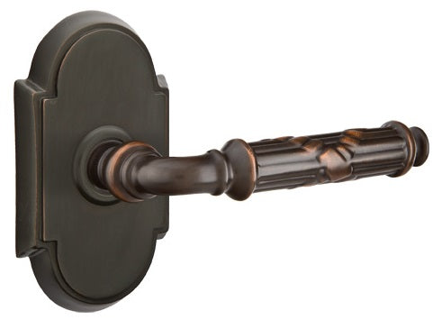 Emtek Ribbon and Reed Lever Oil Rubbed Bronze-Style 8 Rosette