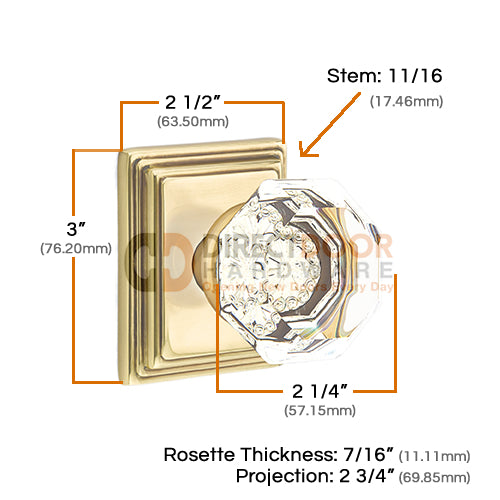 Emtek Old Town Knob with Wilshire Rosette