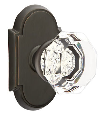 Emtek Old Town Clear Knob with Style #8 Rosette