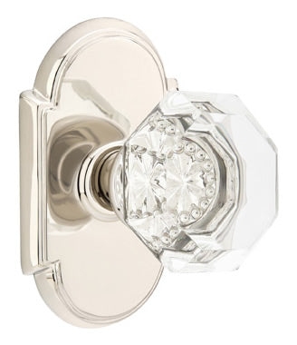 Emtek Old Town Clear Knob with Oval Rosette