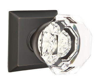 Emtek Old Town Clear Knob with Quincy Rosette