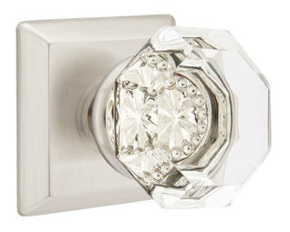 Emtek Old Town Clear Knob with Quincy Rosette