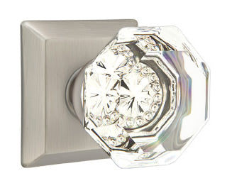 Emtek Old Town Clear Knob with Quincy Rosette