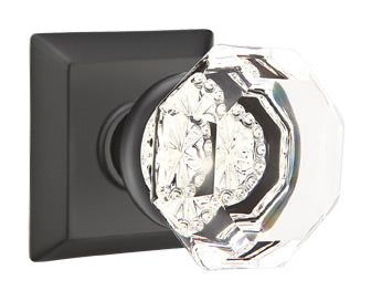Emtek Old Town Clear Knob with Quincy Rosette