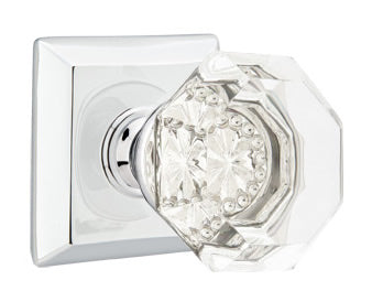 Emtek Old Town Clear Knob with Quincy Rosette