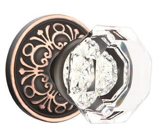 Emtek Old Town Clear Knob with Lancaster Rosette