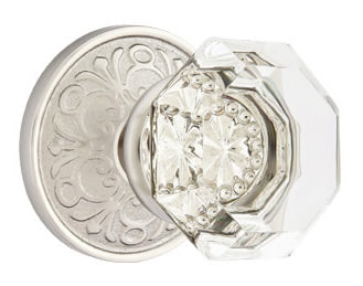Emtek Old Town Clear Knob with Lancaster Rosette