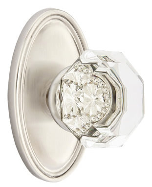 Emtek Old Town Clear Knob with Oval Rosette