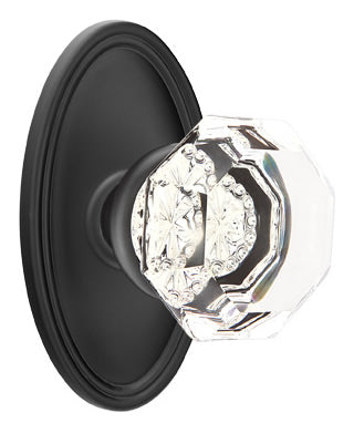 Emtek Old Town Clear Knob with Oval Rosette