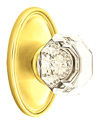 Emtek Old Town Clear Knob with Oval Rosette