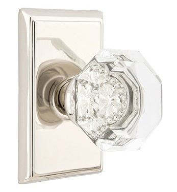 Emtek Old Town Clear Knob with Quincy Rosette