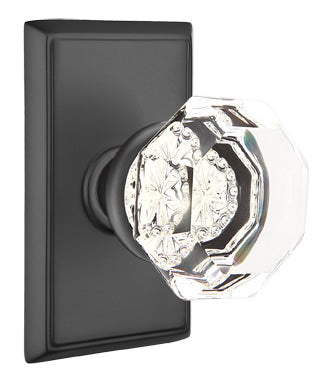Emtek Old Town Clear Knob with Rectangular Rosette