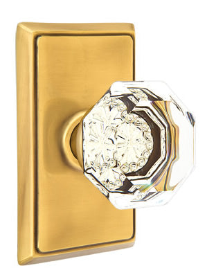 Emtek Old Town Clear Knob with Rectangular Rosette