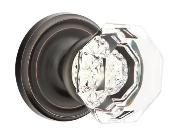 Emtek Old Town Clear Knob with Regular Rosette