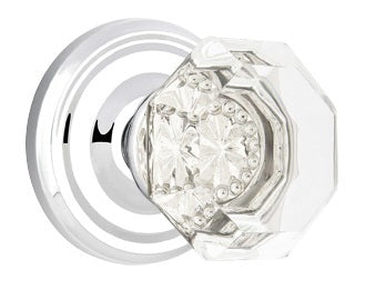 Emtek Old Town Clear Knob with Regular Rosette