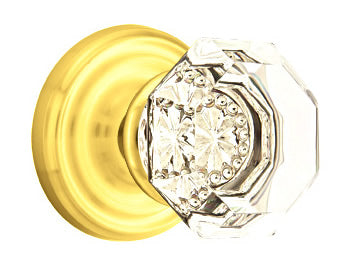 Emtek Old Town Clear Knob with Regular Rosette