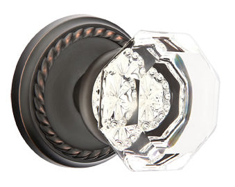 Emtek Old Town Clear Knob with Rope Rosette