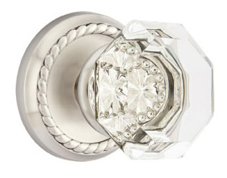 Emtek Old Town Clear Knob with Rope Rosette