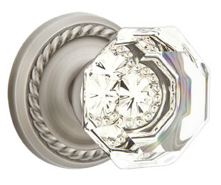Emtek Old Town Clear Knob with Rope Rosette