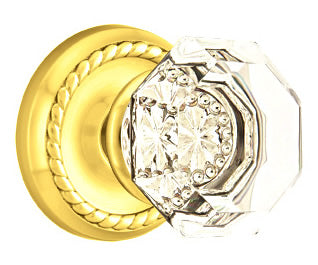 Emtek Old Town Clear Knob with Rope Rosette