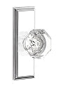 Emtek Georgetown Crystal Knob with 7 Inch Wilshire Sideplate